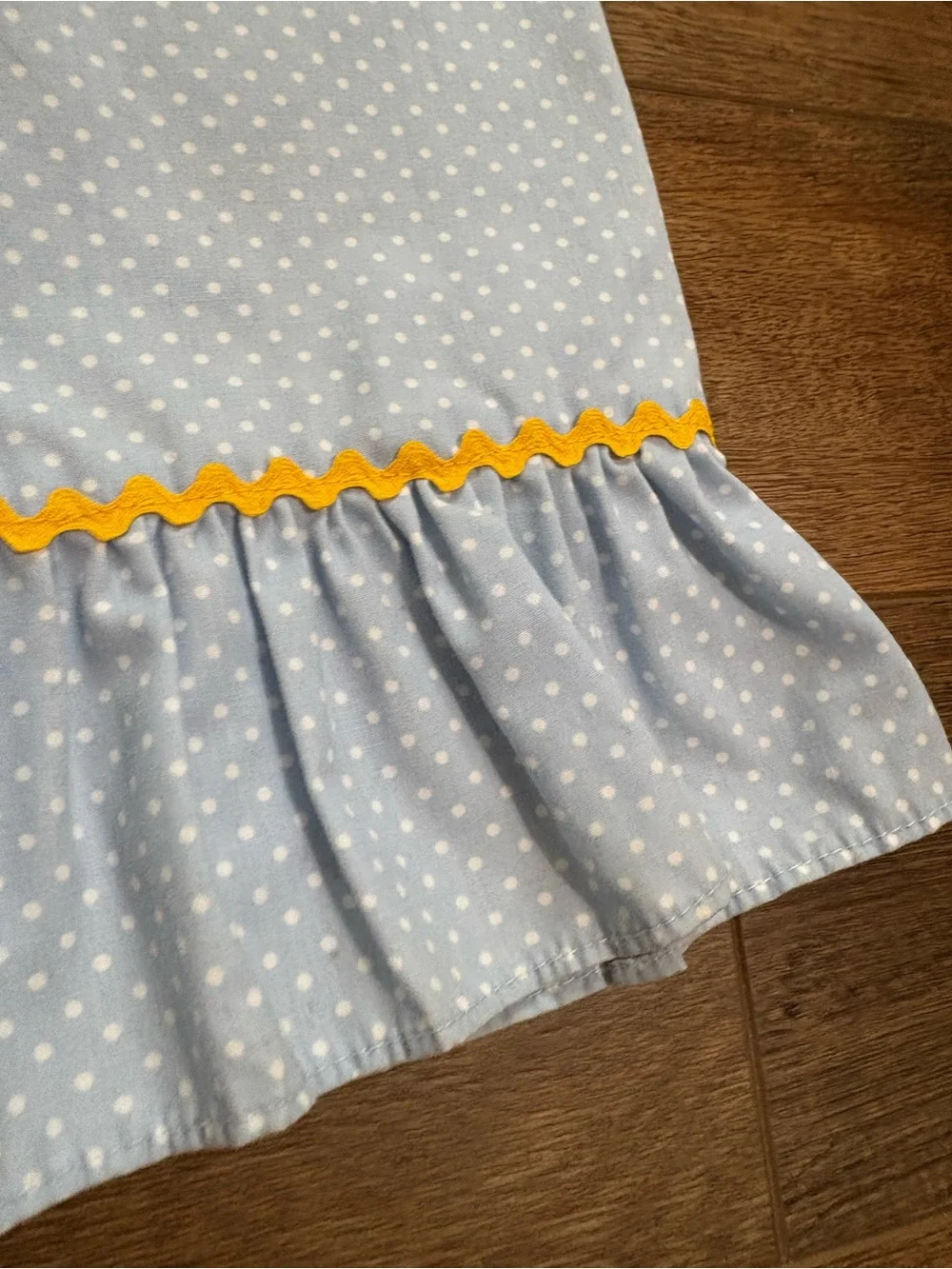 Posh Pickle 12M Baby Girl Smocked Giraffe 2pc Set Blue Polka Dot